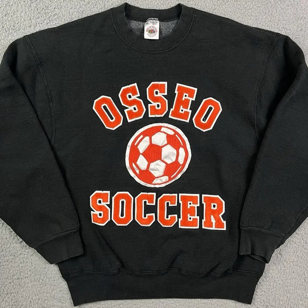 Vintage Osseo Soccer Sweater Stitched Minnnesota MN Sweatshirt Crewneck